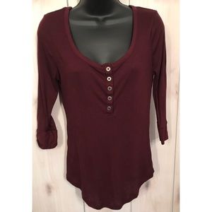 Maroon 3/4 sleeve
